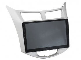 Рамка HYUNDAI Solaris 2011-2017 10 дюймов SILVER